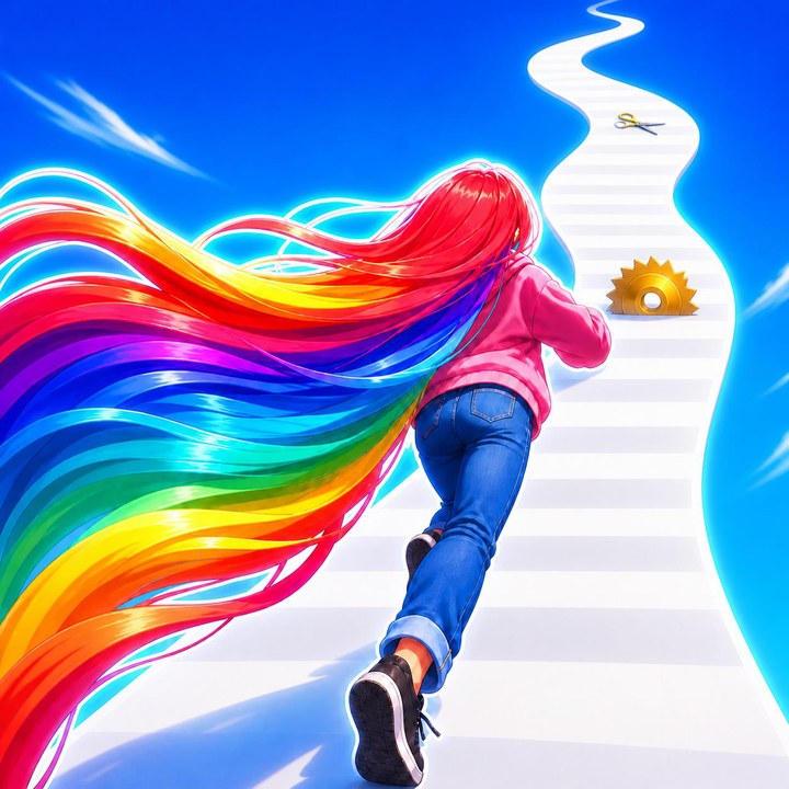 Hair runner game art